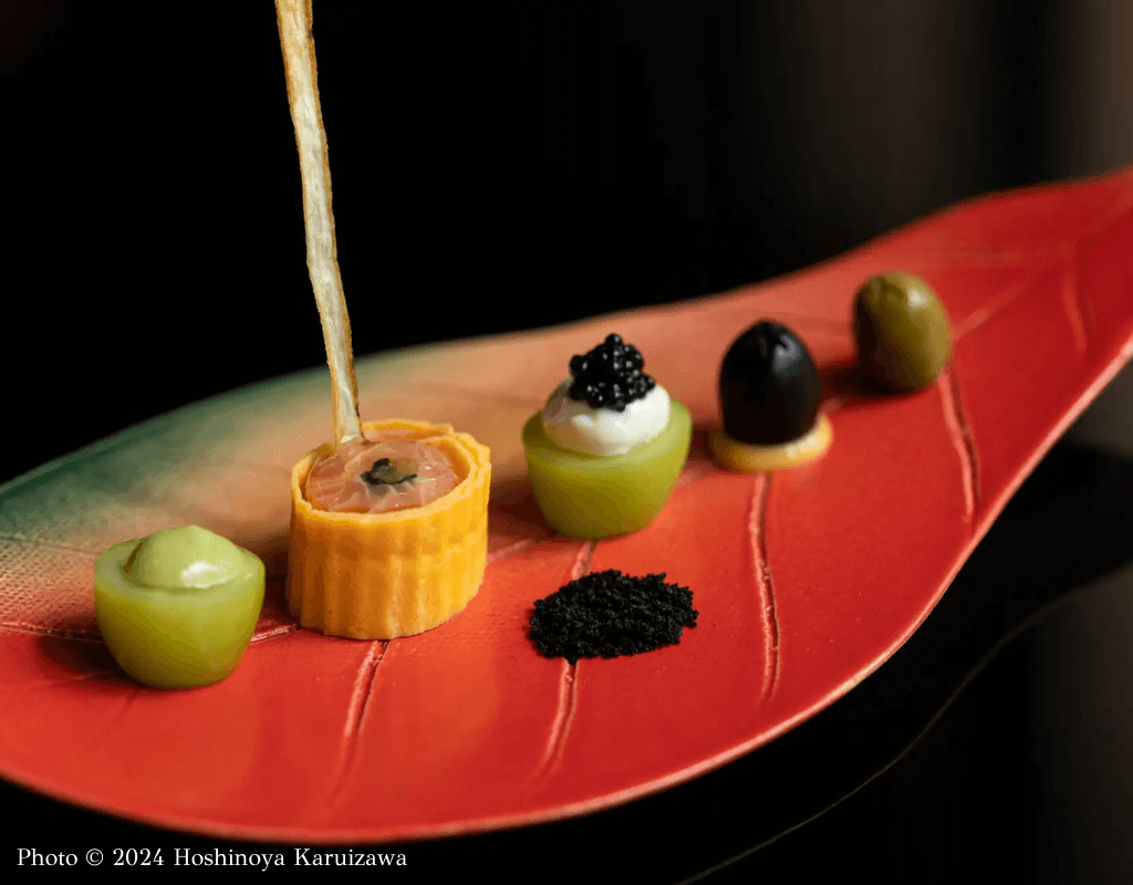 the autumn-exclusive menu at Hoshinoya Karuizawa