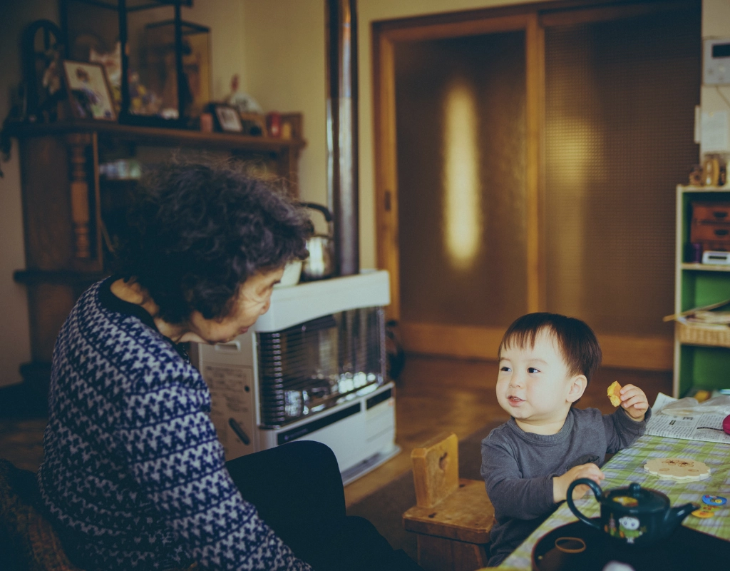 Grand mother and a grand child