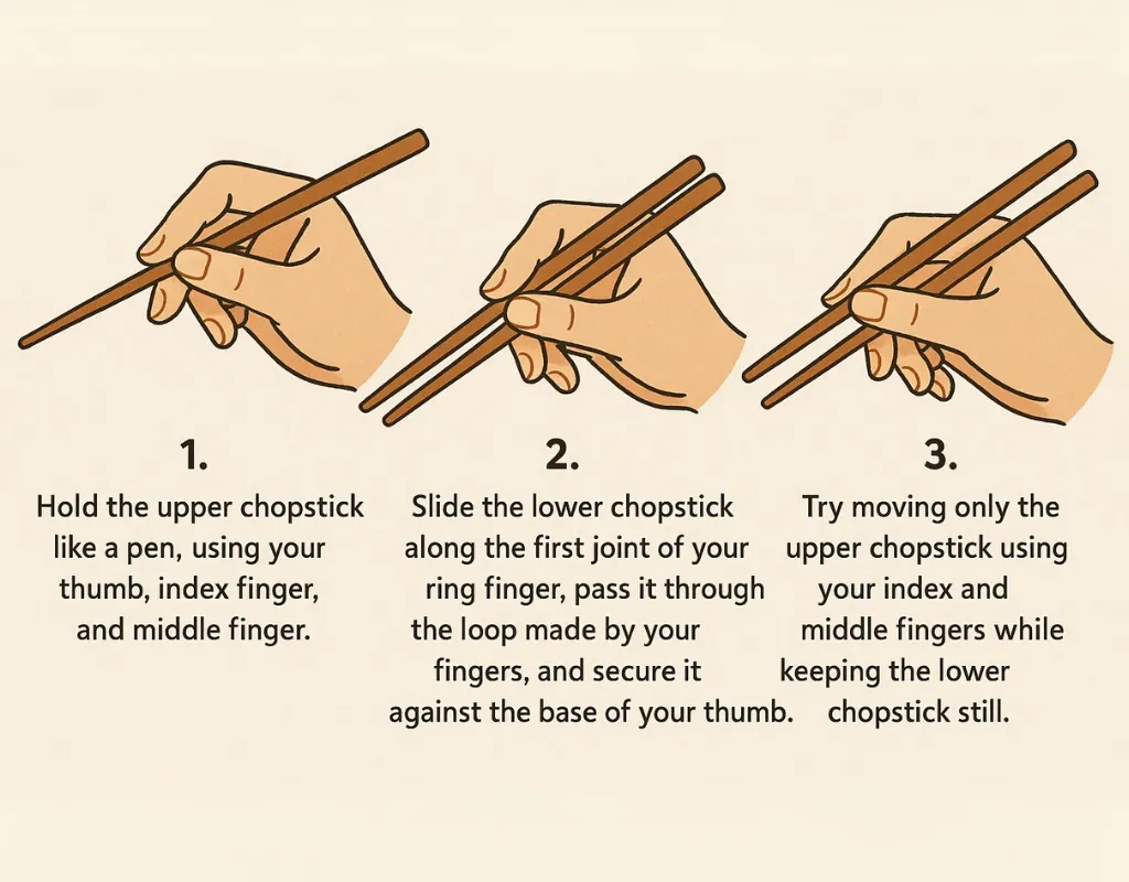 How to hold chopstick